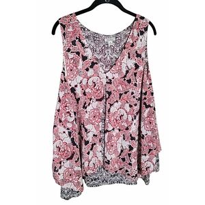 Lucky Brand 100% Silk Flowy Tank Size 2X